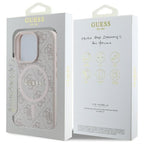 Guess MagSafe dėklas iPhone 16 Pro Max – rožinis
