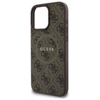 Guess 4G Ring Classic Logo MagSafe Dėklas, skirtas iPhone 16 Pro Max - ruda