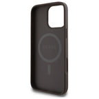 Guess 4G Ring Classic Logo MagSafe Dėklas, skirtas iPhone 16 Pro Max - ruda