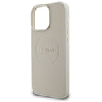 Guess MagSafe dėklas iPhone 16 Pro Max – smėlinis