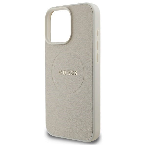 Guess MagSafe dėklas iPhone 16 Pro Max – smėlinis