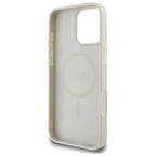 Guess MagSafe dėklas iPhone 16 Pro Max – smėlinis