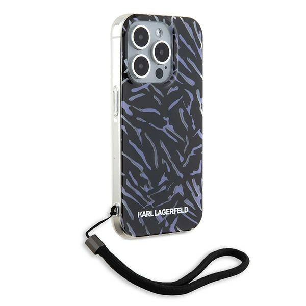 Karl Lagerfeld zebra dėklas iPhone 15 Pro Max – violetinis