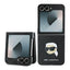 Karl Lagerfeld Saffiano monograminis dėklas, skirtas Samsung Galaxy Z Flip 6 – juodas