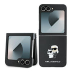 Karl Lagerfeld Saffiano dėklas Galaxy Z Flip6 – juodas -- Samsung Galaxy Z Flip 6