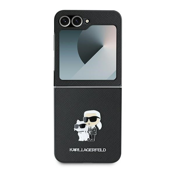Karl Lagerfeld Saffiano dėklas Galaxy Z Flip6 – juodas -- Samsung Galaxy Z Flip 6