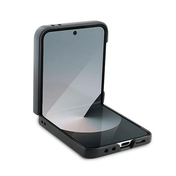 Karl Lagerfeld Saffiano dėklas Galaxy Z Flip6 – juodas -- Samsung Galaxy Z Flip 6
