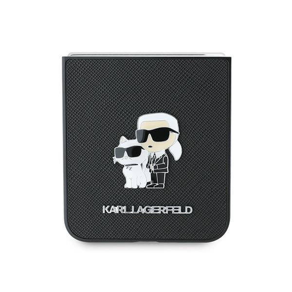Karl Lagerfeld Saffiano dėklas Galaxy Z Flip6 – juodas -- Samsung Galaxy Z Flip 6