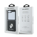 Karl Lagerfeld Saffiano dėklas Galaxy Z Flip6 – juodas -- Samsung Galaxy Z Flip 6