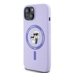 Karl Lagerfeld MagSafe dėklas iPhone 15 – violetinis