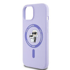 Karl Lagerfeld MagSafe dėklas iPhone 15 – violetinis