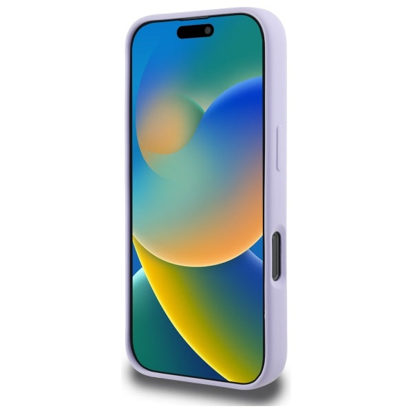Karl Lagerfeld silikoninis MagSafe dėklas iPhone 16 Pro – violetinis