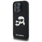 Karl Lagerfeld silikoninis MagSafe dėklas iPhone 16 Pro – juodas -- iPhone 16 Pro