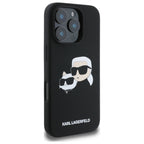 Karl Lagerfeld silikoninis MagSafe dėklas iPhone 16 Pro – juodas -- iPhone 16 Pro