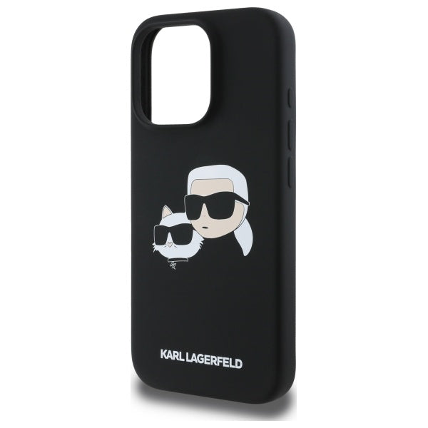 Karl Lagerfeld silikoninis MagSafe dėklas iPhone 16 Pro – juodas -- iPhone 16 Pro