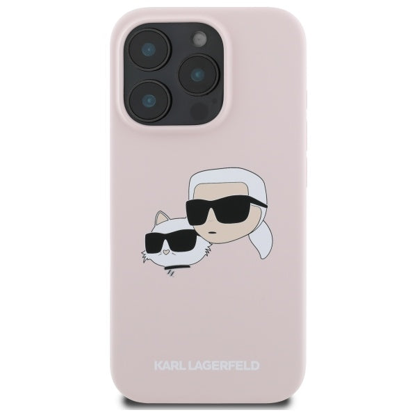 Karl Lagerfeld MagSafe dėklas iPhone 16 Pro – rožinis
