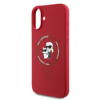 Karl Lagerfeld MagSafe dėklas iPhone 16 Plus – raudonas