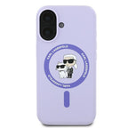 Karl Lagerfeld silikoninis MagSafe dėklas iPhone 16 Plus – violetinis
