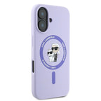 Karl Lagerfeld silikoninis MagSafe dėklas iPhone 16 Plus – violetinis