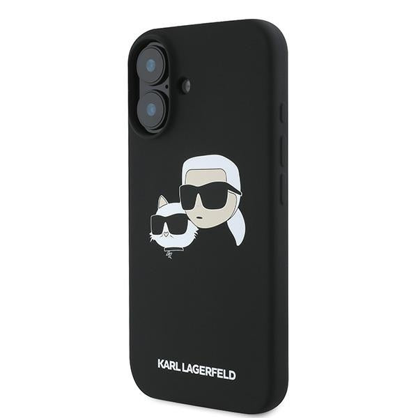 Karl Lagerfeld silikoninis MagSafe dėklas iPhone 16 Plus – juodas -- iPhone 16 Plus