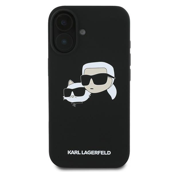 Karl Lagerfeld silikoninis MagSafe dėklas iPhone 16 Plus – juodas -- iPhone 16 Plus