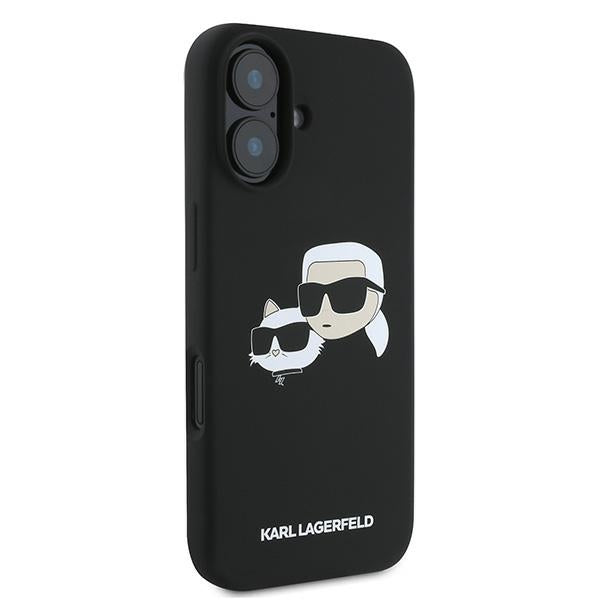 Karl Lagerfeld silikoninis MagSafe dėklas iPhone 16 Plus – juodas -- iPhone 16 Plus