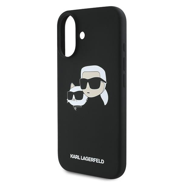Karl Lagerfeld silikoninis MagSafe dėklas iPhone 16 Plus – juodas -- iPhone 16 Plus