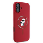Karl Lagerfeld silikoninis MagSafe dėklas iPhone 16 – raudonas