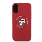 Karl Lagerfeld silikoninis MagSafe dėklas iPhone 16 – raudonas