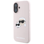 Karl Lagerfeld silikoninis MagSafe dėklas iPhone 16 – rožinis