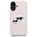 Karl Lagerfeld silikoninis MagSafe dėklas iPhone 16 – rožinis
