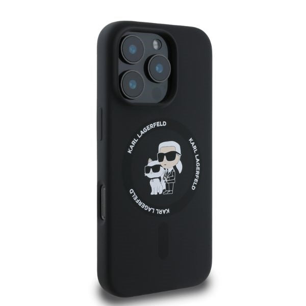 Karl Lagerfeld MagSafe dėklas iPhone 16 Pro Max – juodas
