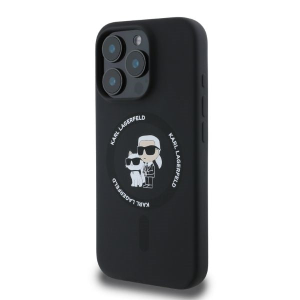 Karl Lagerfeld MagSafe dėklas iPhone 16 Pro Max – juodas