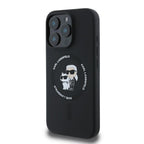 Karl Lagerfeld MagSafe dėklas iPhone 16 Pro Max – juodas