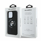 Karl Lagerfeld MagSafe dėklas iPhone 16 Pro Max – juodas