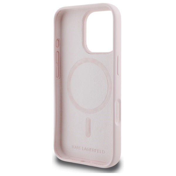 Karl Lagerfeld MagSafe dėklas iPhone 16 Pro Max – rožinis -- iPhone 16 Pro Max