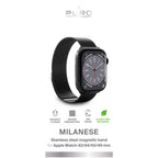Puro 'MILANESE' laikrodžio dirželis Apple Watch 42-44-45-49m, juodas -- Apple Watch