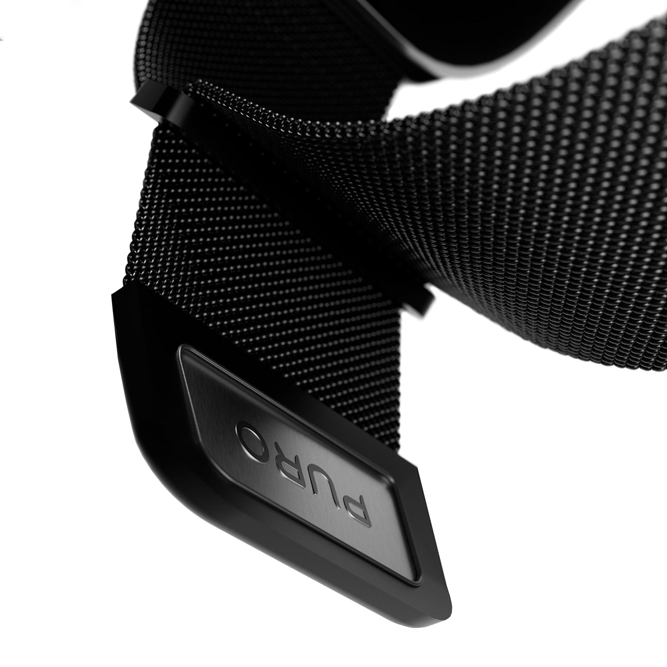 Puro 'MILANESE' laikrodžio dirželis Apple Watch 42-44-45-49m, juodas -- Apple Watch