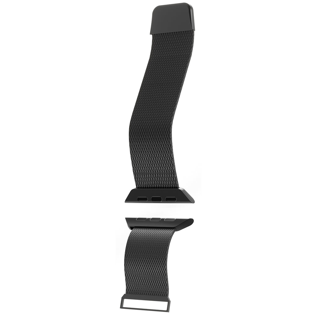 Puro 'MILANESE' laikrodžio dirželis Apple Watch 42-44-45-49m, juodas -- Apple Watch