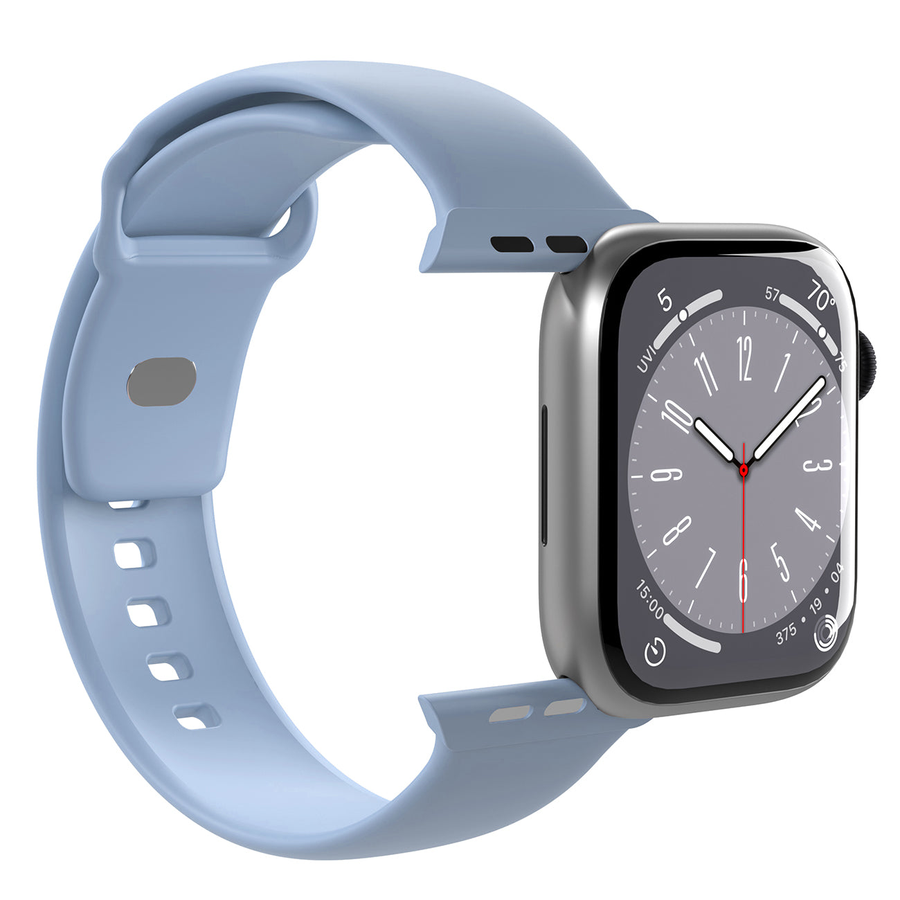 Puro Icon silikoninis dirželis Apple Watch 42 / 44 / 45 / 49 mm - Šviesiai mėlynas (2 vnt.) -- Apple Watch