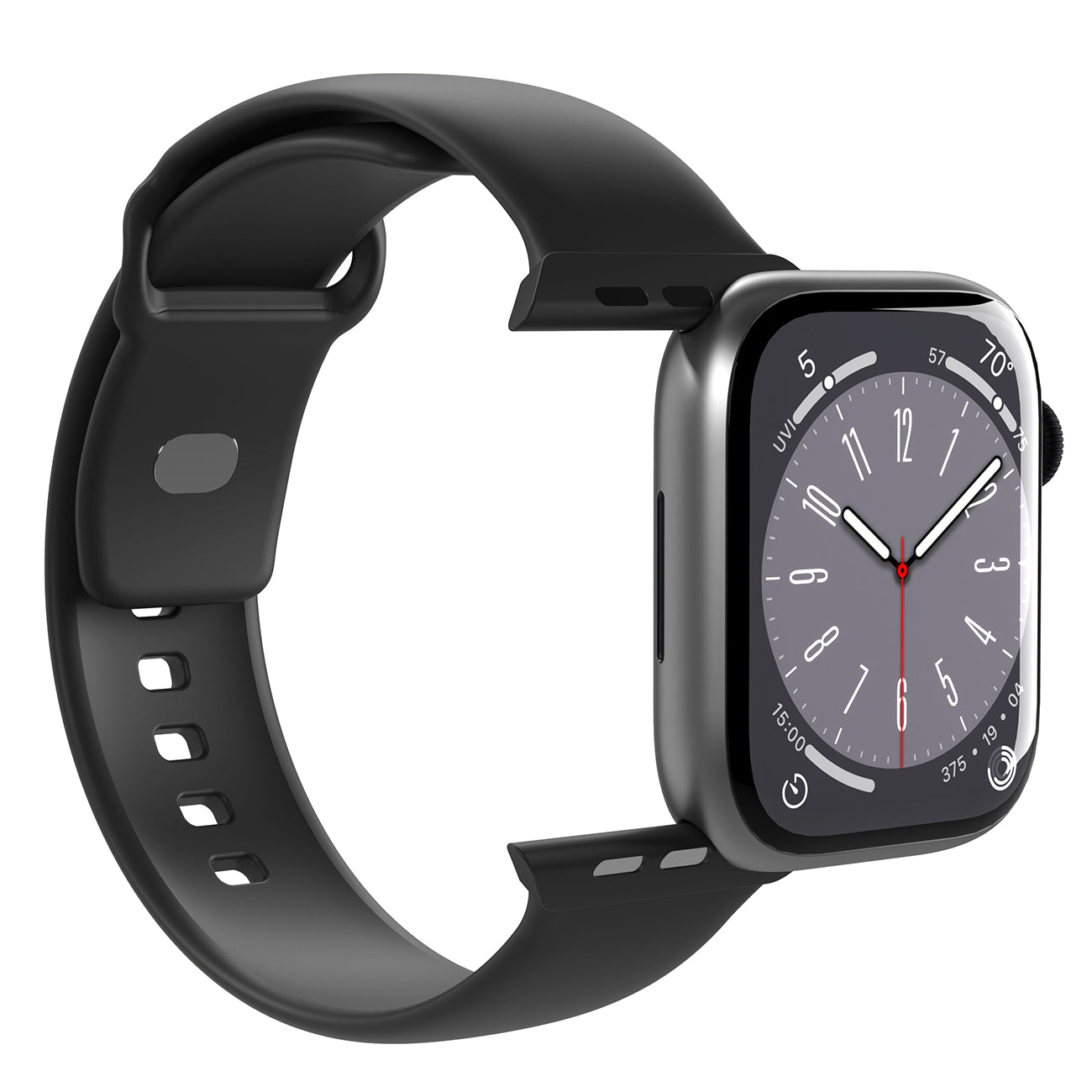 Puro Icon silikoninis dirželis Apple Watch 42 / 44 / 45 / 49 mm - Juodas (2 vnt.) -- Apple Watch