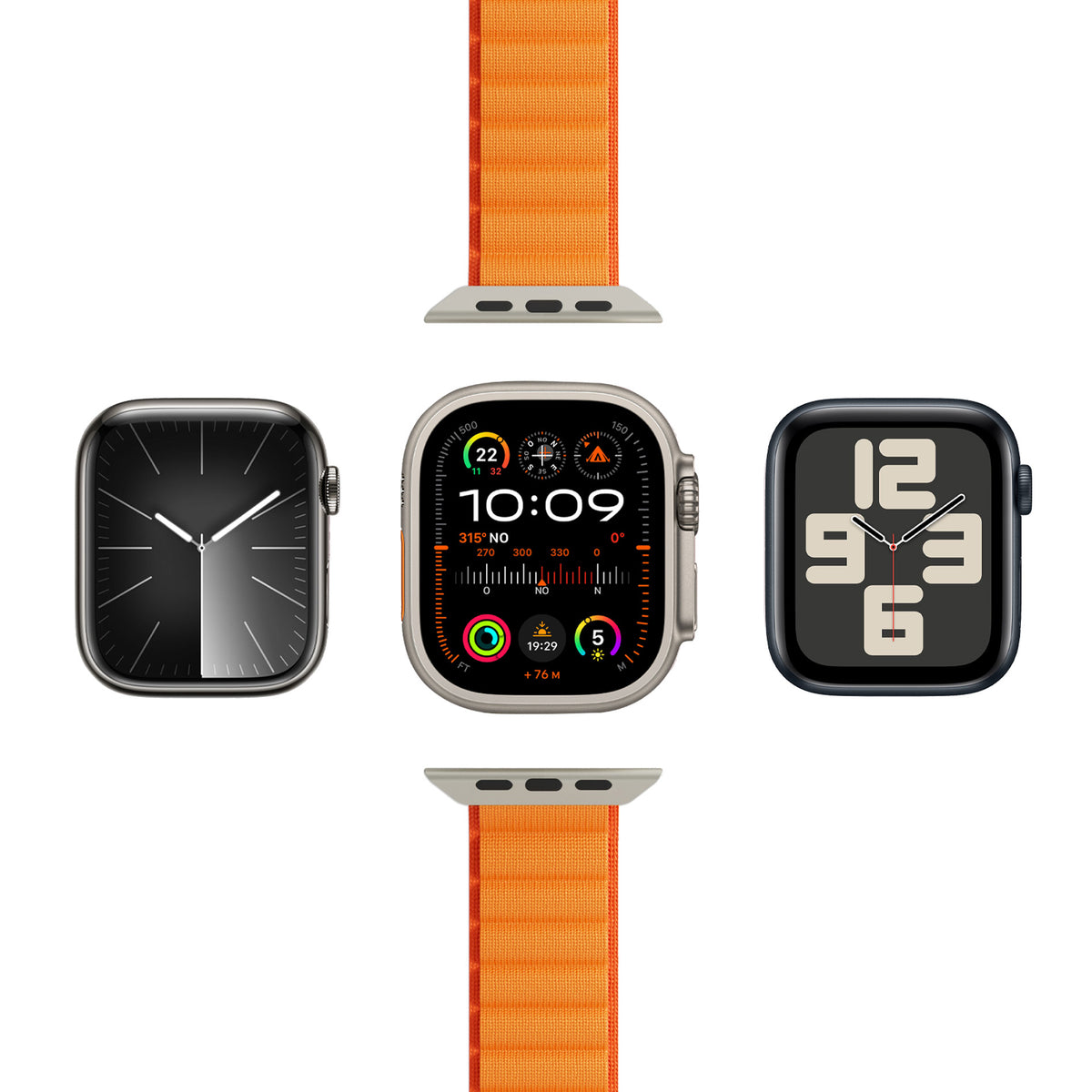 Puro Extreme nailoninis dirželis Apple Watch 42 / 44 / 45 / 49 mm - oranžinis -- Apple Watch