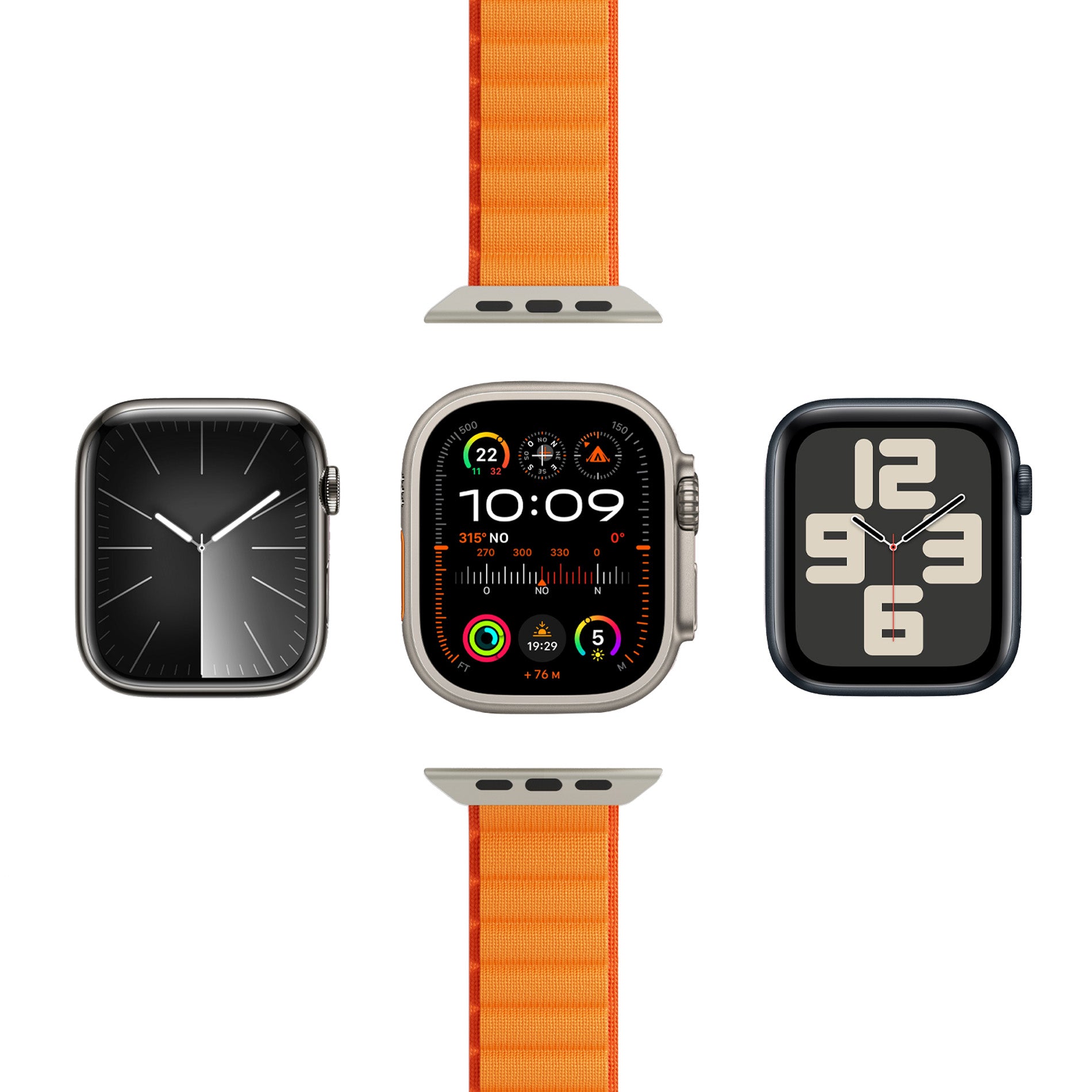 Puro Extreme nailoninis dirželis Apple Watch 42 / 44 / 45 / 49 mm - oranžinis -- Apple Watch
