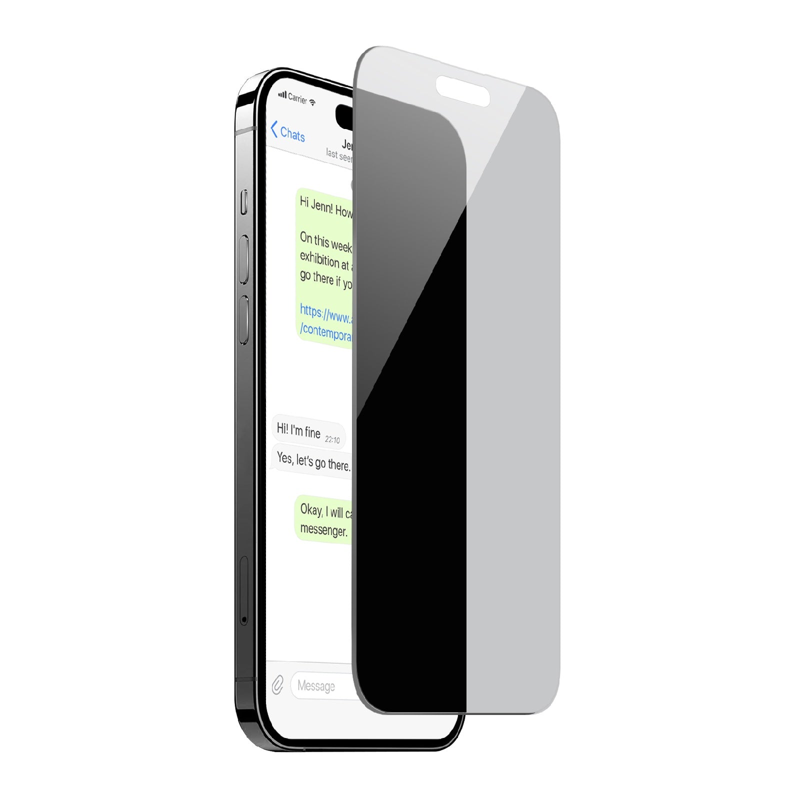 Puro privatumo grūdintas stiklas iPhone 16 Plus / 15 Plus