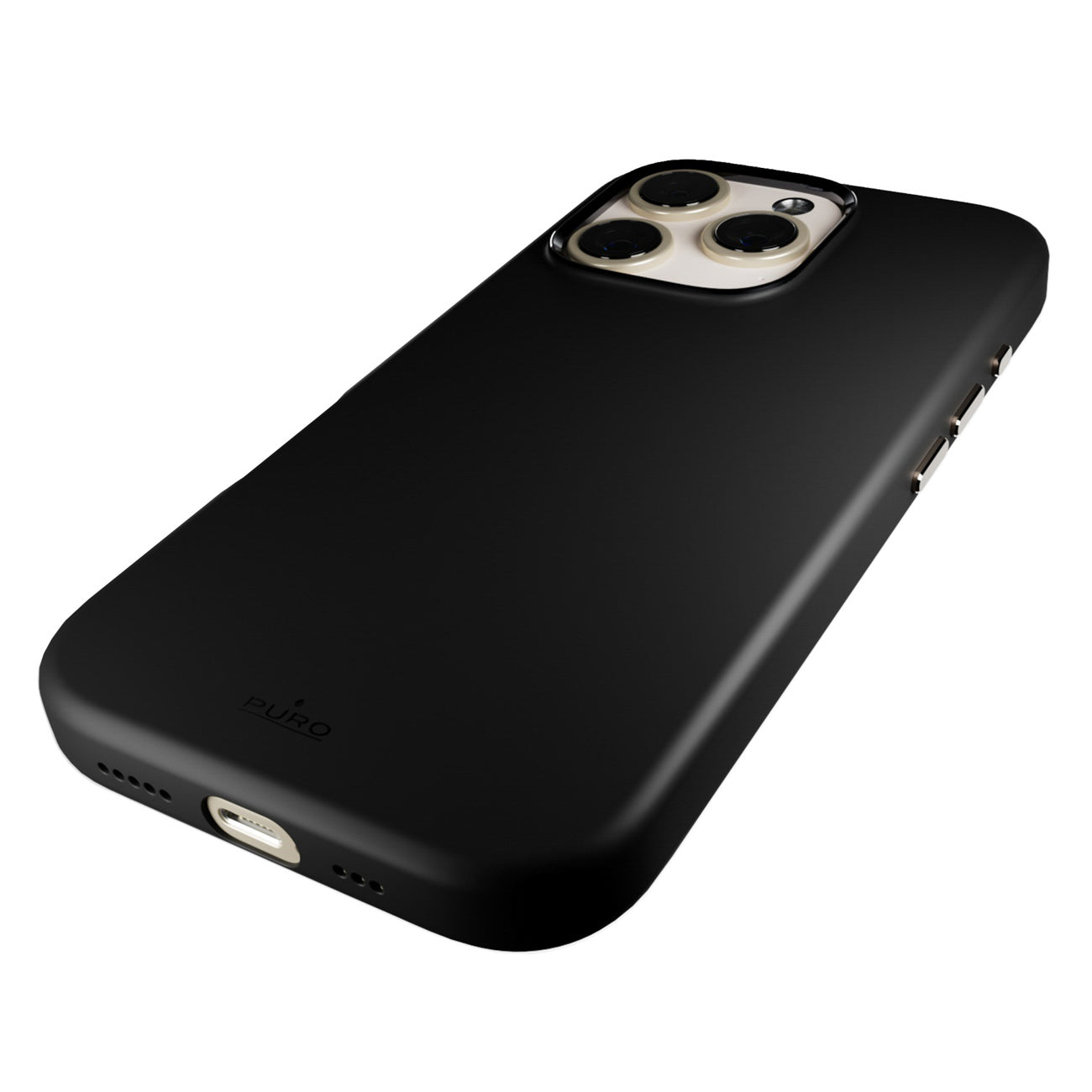 Puro Icon Mag Pro MagSafe silikoninis dėklas skirtas iPhone 16 Pro - juodas -- iPhone 16 Pro
