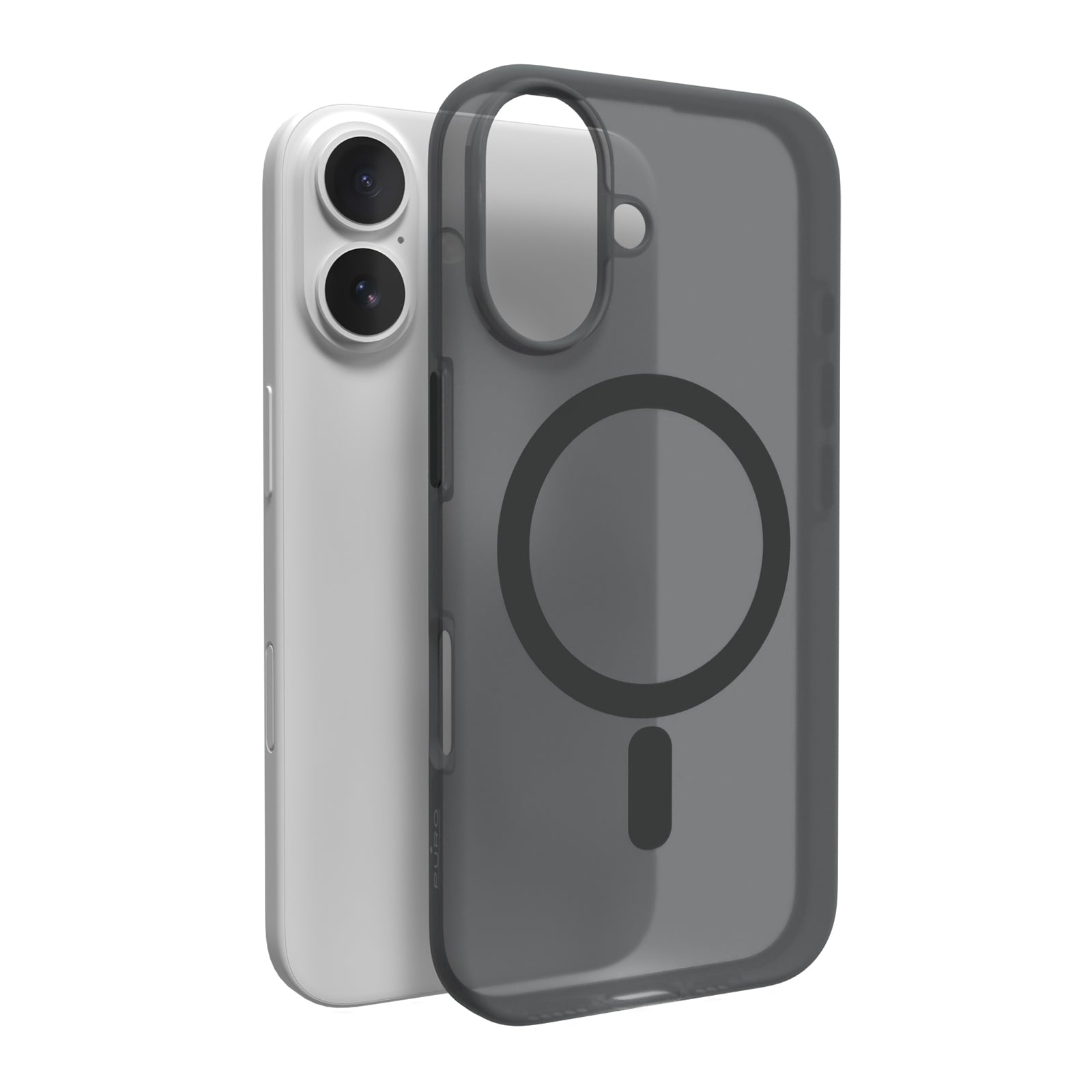 Puro Daylight MagSafe silikoninis dėklas iPhone 16 Plus – juodas