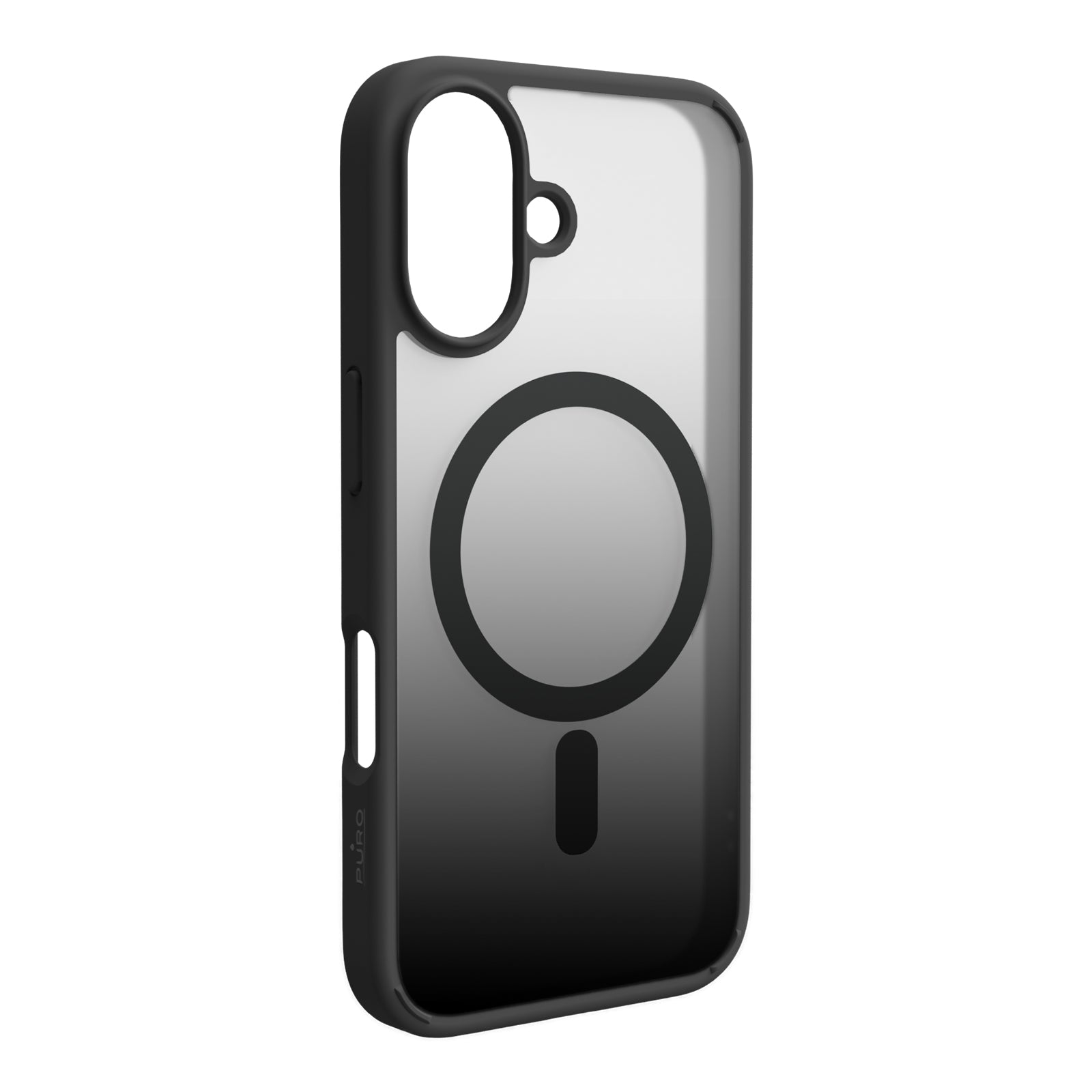 Puro Gradient MagSafe silikoninis dėklas iPhone 16 – juodas