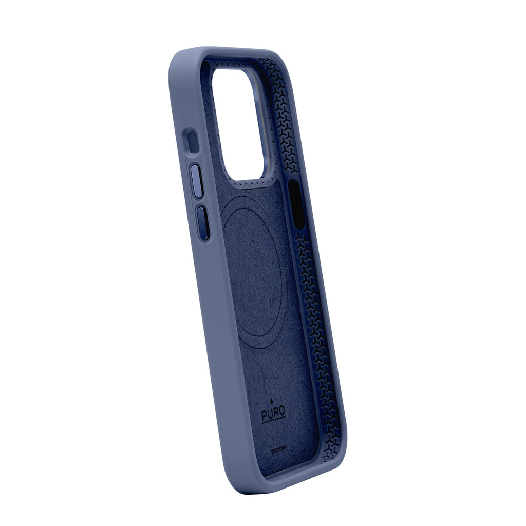 Puro Icon Mag Pro MagSafe Silikoninė dėžutė iPhone 15 Pro Max - Tamsiai mėlyna -- iPhone 15 Pro Max