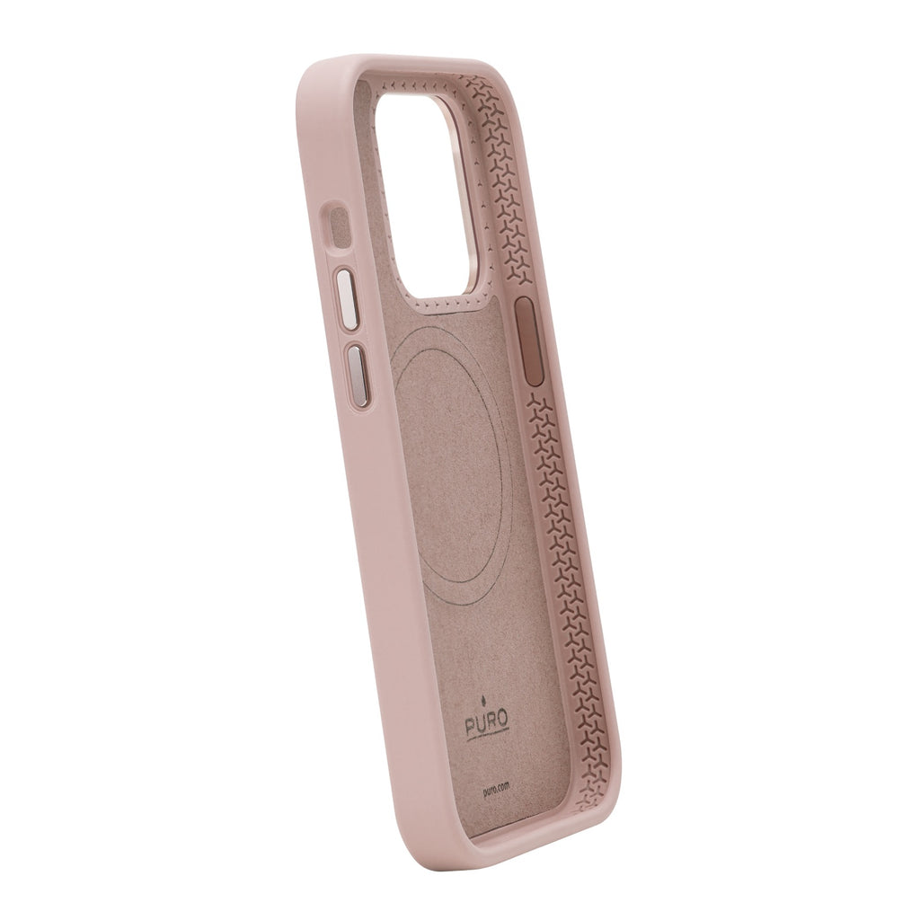 Puro Icon Mag Pro MagSafe Silikoninė dėkliukas skirtas iPhone 15 - Rožinis -- iPhone 15