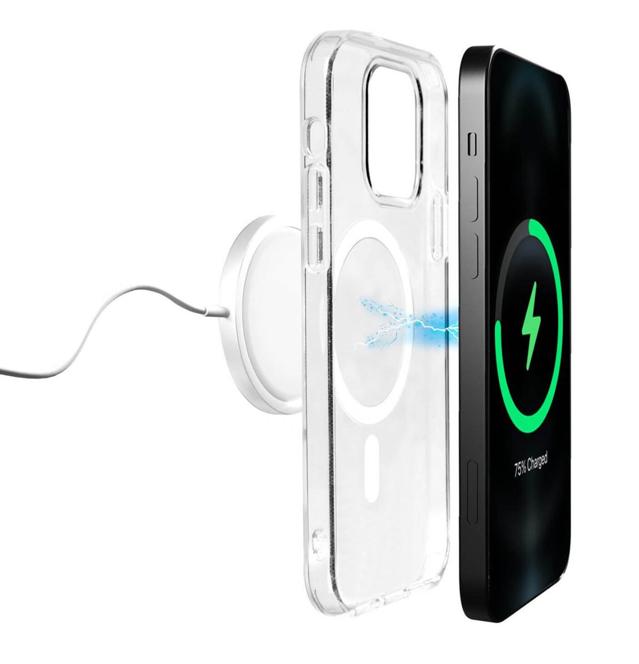 Puro Lite Mag MagSafe silikoninis dėklas iPhone 14/13 – skaidrus